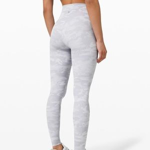 Lulu WU high rise tight 28” ex 6 camo jacquard